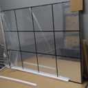 Window Pane Wall Mirror, 40"x30" Wall Mounted Window Mirror for Living Room, Bedroom, Entryway, Dining Room, Home Wall Decor (Black)