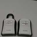 Puroma Key Lock Box, Portable Combination Lockbox Wall-Mounted Key Storage Box for House Keys, Resettable Code Safe Security Lock Box for Home, Office, Apartment Spare Key Storage (2 Pack, Gray)