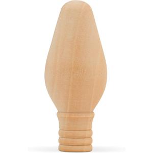 Wood Christmas Light Bulb, 12 Unfinished Wood Ornaments for Crafts and Christmas Trees, 2-1/8 inch, Use as Crafts and Decor, by Woodpeckers