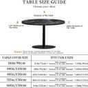 Round Fitted Table Cloth with Elastic Edge Design Table Cover Waterproof Stain-Resistant Wipeable Picnic Tablecloths Fits 46"-50" Round Tables for Camping, Dining, Indoor and Outdoor