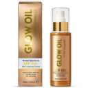 Body Glow Oil,Lightweight,Non-sticky, SPF 50 Broad Spectrum Body Oil with Gold Glitter Particles And Nourishing Coconut, Good for Beach Holidays