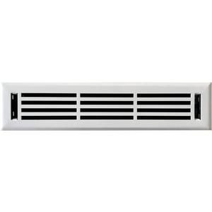 EMPIRE REGISTER CO Linear Design, Heavy Duty Floor Vent Covers, Metal Damper Attached. Vent Covers for Floor only. (Floor, White, 2 x 14 inch (Pack of 1))