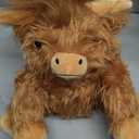 SuzziPals Heatable Coolable Weighted Highland Cow Stuffed Animals Plushie, Microwavable Heating Pad for Period Cramps & Pain, Lavender Scented Cow Plush Toys for Stress, Highland Cow Gifts for Women