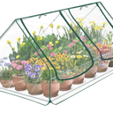Mini Greenhouse High Light Transmission 75" x 39" x 34" Portable Green House, Compatible with 6x3x1 Ft Raised Garden Bed Planters, Reinforced Waterproof Hot House for Indoor and Outdoor, Clear Cover