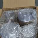 I00000 200 Pack Gold Plastic Cups, 9 Oz Elegant Clear Plastic Cups Gold Rimmed Disposable Glasses Fancy Disposable Party Cup Wedding Cup Drinking Tumblers Cocktail Glasses Perfect for Party