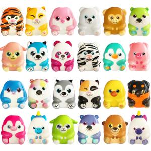 24 Pcs Party Favors Filled with Squishy Toys,Jumbo Slow Rising Squishies Toys,Soft Kawaii Animal Squishy Toys for Birthday Goodie Bag Stuffers,Pinata Stuffers,Classroom Prizes,Carnival Prizes