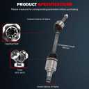 cciyu CV Axle Shaft Assembly Fit Toyota for Rav4 2006-2012 L4 2.4L 2.5L Front Left Drive Side FWD 66-5297