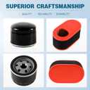 951-12260 Air Filter and 951-12690 Oil Filter Compatible with Craftsman MTD 420 CC Powermore Engine T1000 T1200 R1000 CC760ES LT4200 LT3800 4P90MUD 4P90HUB Troy-Bilt TB30R Lawn Mower