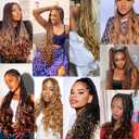 Luoyudu Curly Braiding Hair,#P27/613 Spanish 8Packs Bouncy Crochet Hair 24Inch Synthetic French Curl Braiding Hair Extensions(24 Inch,Pack of 8,P27/613)