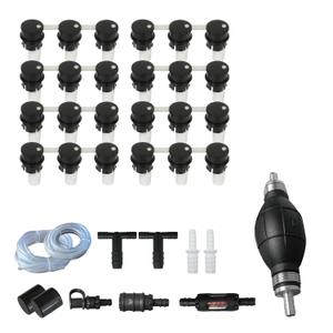 48V Battery Watering System 48 Volt Kit - Plug Type Push-in Valves (24 Cells)- Forklift Battery Watering System and Golf cart Battery Watering Filler