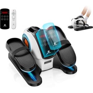 Under Desk Elliptical Machine, Ellipse Leg Exerciser As Seen On Tv While Sitting for Seniors, Pedal Exerciser with 15 Level Adjustable Resistance & 5 Auto Mode Fully Assembled Home Office