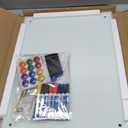 H-Qprobd White Board 24x18 Magnet Dry Erase Boards Frameless Magnetic Glass Whiteboard for Wall, Wall Mounted Whiteboard Includes 12 Magnets, 8 Markers and 2 Erasers