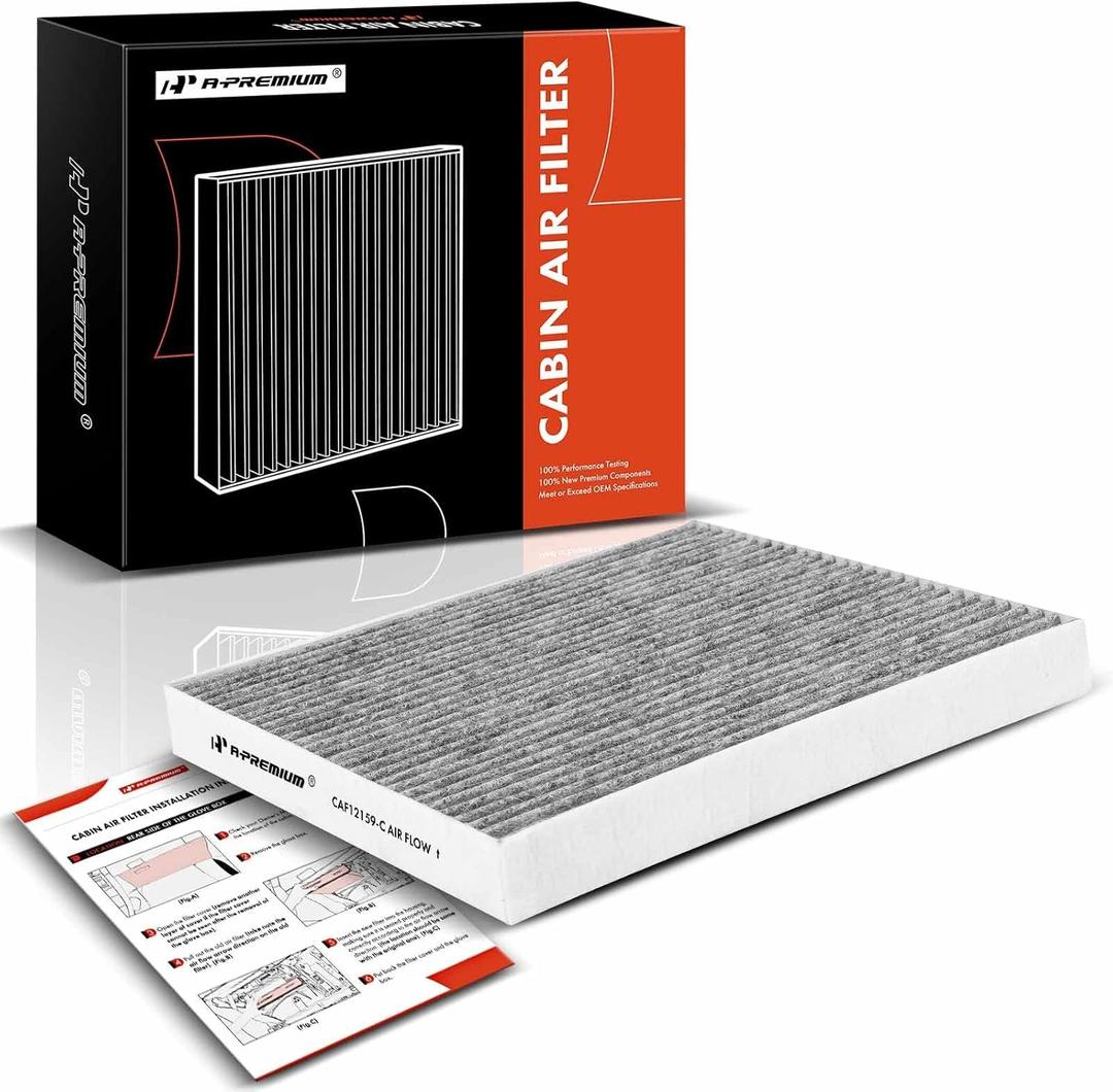 A-Premium Cabin Air Filter with Activated Carbon Compatible with Hyundai Sonata 2016-2019 & Kia Optima 2016-2020 Replace# 97133C1010, PC99206CP A-Premium Cabin Air Filter with Activated Carbon Compatible with Hyundai Sonata 2016-2019 & Kia Optima 2016-2020 Replace# 97133C1010, PC99206CP