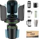 10L0L Upgraded 64oz Large Cup Holder Expander for Car, Expandable Cup Holder Adapter with Adjustable Base, Universal Compatible with Yeti, Hydro Flasks, Owala, Other Big Bottles Mugs Drinks (1PC Black)