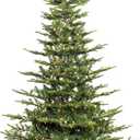Puleo International 6.5ft Pre-Lit Aspen Fir Artificial Christmas Tree with 500 Clear Lights, 903 Realistic Dense Branch Tips, Easy Setup Artificial Trees with Sturdy Metal Stand