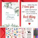 5 x TOYPOPOR Mother's Day Card, Happy Mother's Day Mom Gift, Father's Day Greeting Cards with Blank Cards, Envelopes, Stickers and Pens, Personalized Gift for Mom Dad Wife Husband from Daughter Son