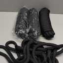 4 Pack 5/8" x 20' Dock Lines - Marine Grade Nylon Boat Rope with 15" Loop for Docking and Mooring - Double Braided Boat Lines, High Strength, Easy Handling, Fray Resistant - Black