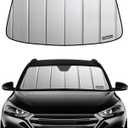 Windshield Sun Shade for Hyundai Tucson 2016-2018,Front Window Sunshade,6 Layers Sun Shield,Block UV Rays Dashboard Shield,Insulation Sun Shade Accordion Fold (gray-safeguard)