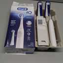 Oral-B iO Series 2 Rechargeable Electric Powered Toothbrush Starter Kit, Pure White with 2 Brush Heads - Automatic Pressure Sensor to Protect Gums - 3 Modes - 2 Min Timer