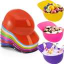 Fasmov 10 Pack Baseball Helmet Ice Cream Snack Bowl, 75 oz Large Cap Bowls, Chip and Dessert Cups for Party Supplies, Assorted Colors