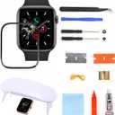 Watch 7/8 Series 45MM Screen Replacement, Front Outer Glass Lens Repair Kit, Compatible with Apple Watch Series 7/8 (No LCD Screen & Touch Digitizer)