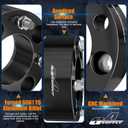 GAsupply ATV 4x110 Wheel Spacers 2 inch, Black ATV Wheel Adapters Spacers 74mm Hub Bore 101.25 Studs, Compatible with Honda, Suzuki, Bombardier, 2 Pack