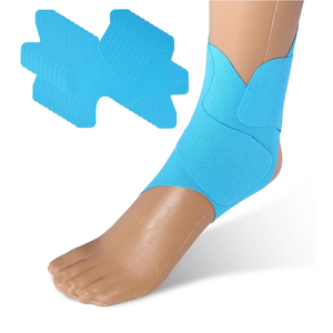 Precut Kinesiology Wrap Tape for Ankle, Breathable Latex-Free Athletic Tape, Elastic Sports Tape Strips, Prevent Ankle Sprain Kinesiology Patch for Ankle Ligament Support and Stability Precut Kinesiology Wrap Tape for Ankle, Breathable Latex-Free Athletic Tape, Elastic Sports Tape Strips, Prevent Ankle Sprain Kinesiology Patch for Ankle Ligament Support and Stability