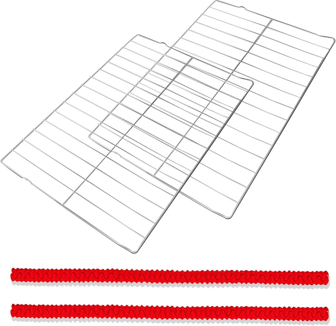 WB48X20249 Oven Rack, 23.75"L x 16.25"W, Compatible with GE Stove Oven Parts. Replacement Parts for Oven Racks JGB720BEJ2TS, JGBP33DET3BB, RGB508PET1CT, Made of 304 Stainless Steel Material, 2 Pcs