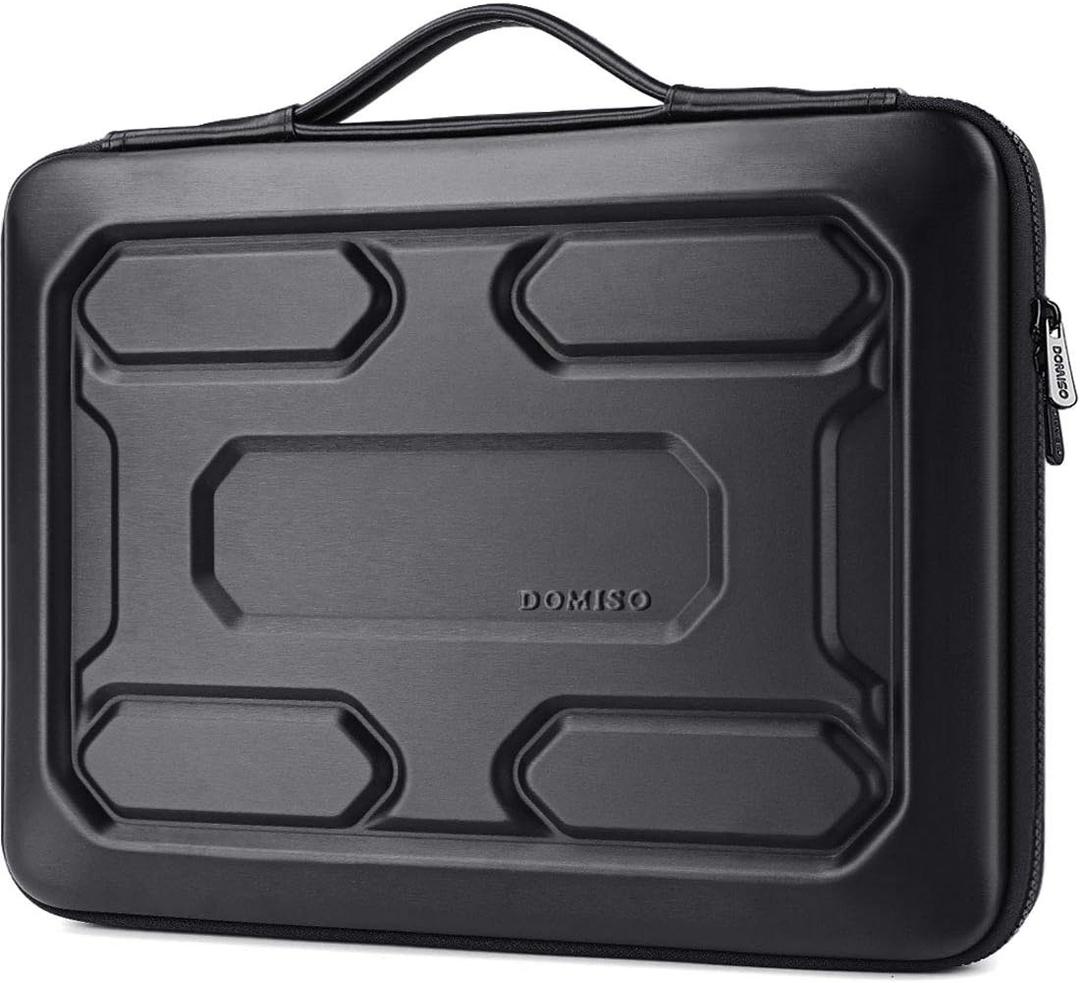 DOMISO 14 inch Laptop Sleeve with Handle Shockproof Computer Bag Waterproof EVA Protective Carrying Case for 14" ThinkPad E480/Yoga 920/13.5" Microsoft Surface Book/HP Pavilion 14 Stream 14, Black