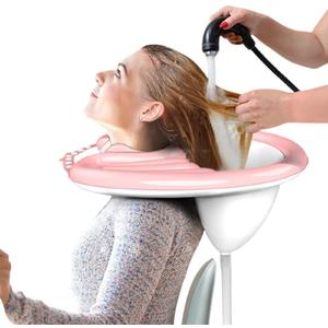 Inflatable Shampoo Bowl, Portable Hair Washing Tray for Bedside and in Bed, Lightweight Shampoo Basin for Elderly, Disabled, Pregnant, Injured, Bedridden, Handicap, Lightweight Hair Washing Sink
