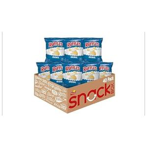 Ruffles Original Potato Chips, 1 Ounce (Pack of 40), EXP: JUL/14/2026