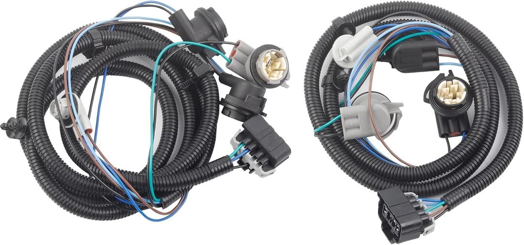 Dasbecan Tail Light Wiring Harness Left Driver and Right Passenger Side Compatible with 2003-2007 Chevy Silverado 1500 1500HD 2500HD 3500, Rear Lamp Wiring Harness Replacement 16531401 16531402