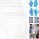 Oven Rack Cleaning Bags Kit, 10-Piece Set, Heavy Duty No Scrub Reusable Leakproof PE Soaking Bags, 2 Sizes (15.7x23.6 in & 19.7x27.6 in), Includes 2 Pairs Gloves & 2 Scrub Pads, Cleaner Not Included