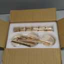 Sieral Candle Holders Bulk Taper Candlesticks Holders Set Modern Decorative Metal Candelabras for Wedding Anniversary Home Dinning Table Centerpiece Xmas Party Decor(Gold,24 Pcs)