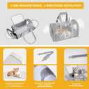 Cat Carrier Pet Dog Carrier Airline Approved for Puppy Kitten Carriers Under 15lb, Collapsible Soft Sided TSA Approved Travel Carrier-Grey