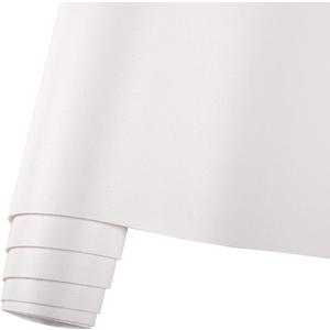 Smooth Solid Color White Faux Leather 12"X53"(30cmX135cm),Faux Leather Sheets Roll Very Suitable for Making Crafts, Leather Earrings, Bows,Sewing (White)