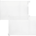 (2 Pack) Retractable Baby Gate for Doorways and Stairs, Mesh Safety Gate for Pet, Indoor & Outdoor Use, One-Hand Operation, Easy Installation, 33.6" Tall, Expands to 55" Wide（White,33.6"x55")