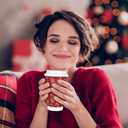 48 Sets 16 oz Classic Christmas Disposable Paper Cups with Lids for Drinking Hot Cocoa Coffee Tea Beverage Double-Wall Insulated Design Merry Christmas Winter Home Office Party Supplies