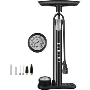 CLOLOP Bike Floor Pump with Gauge,Bike Air Pump Tire Pump Inflator, for Presta and Schrader Valve, Bicycle Pump, Ball Pump for All Bikes and Sports Balls