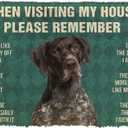 Door Mats Indoor Front Please Remember German Shorthaired Pointers Dog's House Rules Doormat House Warming Gifts New Home Decor 18x30 Inch (Mat010)