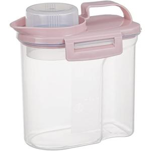Coarse Grain Storage Tank Grain Storage Box Bean Storage Tank Moisture-Proof Kitchen Storage Tank Grain Sealed Tank Rice Storage Bucket-Small Upgraded Hand Rice Bucket Pink (1.5KG)