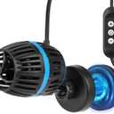 AQQA Magnetic Wave Maker for Aquarium - DC 12V Circulation Pump with External Controller, 4-Speed Adjustable Flow & Feeding Mode, Submersible Powerhead for Freshwater Saltwater Tanks (8W 950GPH)