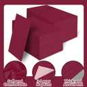 100 Pcs Burgundy Paper Napkins Disposable - Maroon Guest Dinner Napkins for Bathroom Wedding Birthday Graduation Party