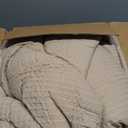 Bedsure Waffle Comforter Set King, Khaki Soft Bedding, Waffle Weave Bed Set, 3 Pieces, 1 Comforter (104"x90") and 2 Pillow Shams, Cotton Shell and Polyester Lining for All Seasons