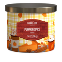 Candle-Lite Pumpkin Spice 3 Wick Candle - 14 Ounces