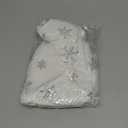 MACTING Faux Fur Christmas Tree Skirt with Silver Sequin Snowflakes 30 Inch White Plush Skirt Fluffy Soft Double Layer Small Tree Mat Base Cover for Merry Christmas Party Holiday Xmas Tree Decorations