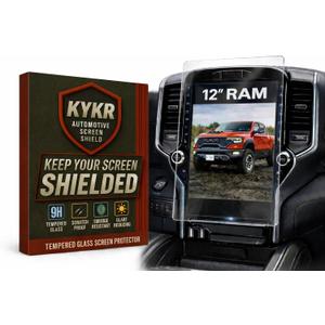Ram 1500 Screen Protector 12 Inch (20192026), Fits Dodge Ram 1500/2500/3500 Uconnect Display, HD Clear Gloss, 9H Tempered Glass, Scratch Resistant