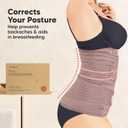 3 in 1 Postpartum Belly Support Recovery Wrap Postpartum Belly Band, After Birth Brace, Slimming Girdles, Body Shaper Waist Shapewear,Post Surgery Pregnancy Belly Support Band(Dusty Plum, M/L)