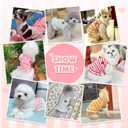 Cute Small Dog Dress Girl Female Dog Clothes Spring Summer Pet Puppy Cats Striped Dress Outfits for Shih Tzu Yorkies Chihuahua Maltese(4 Pcs,Small)