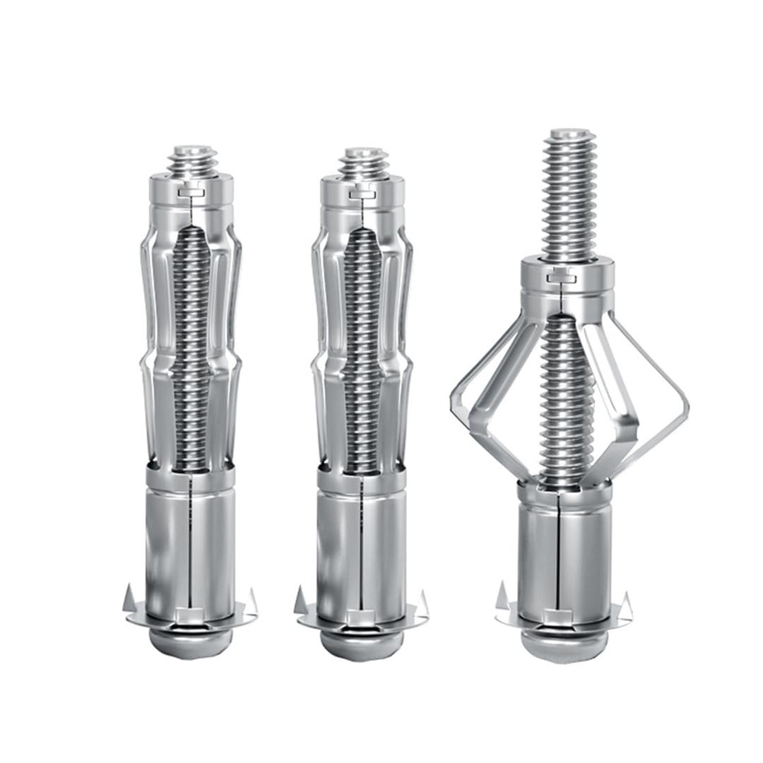 30 pcs Molly Bolts, Metal Drywall Anchors, Heavy Duty Zinc Plated Steel Molly Bolt (M6-52)